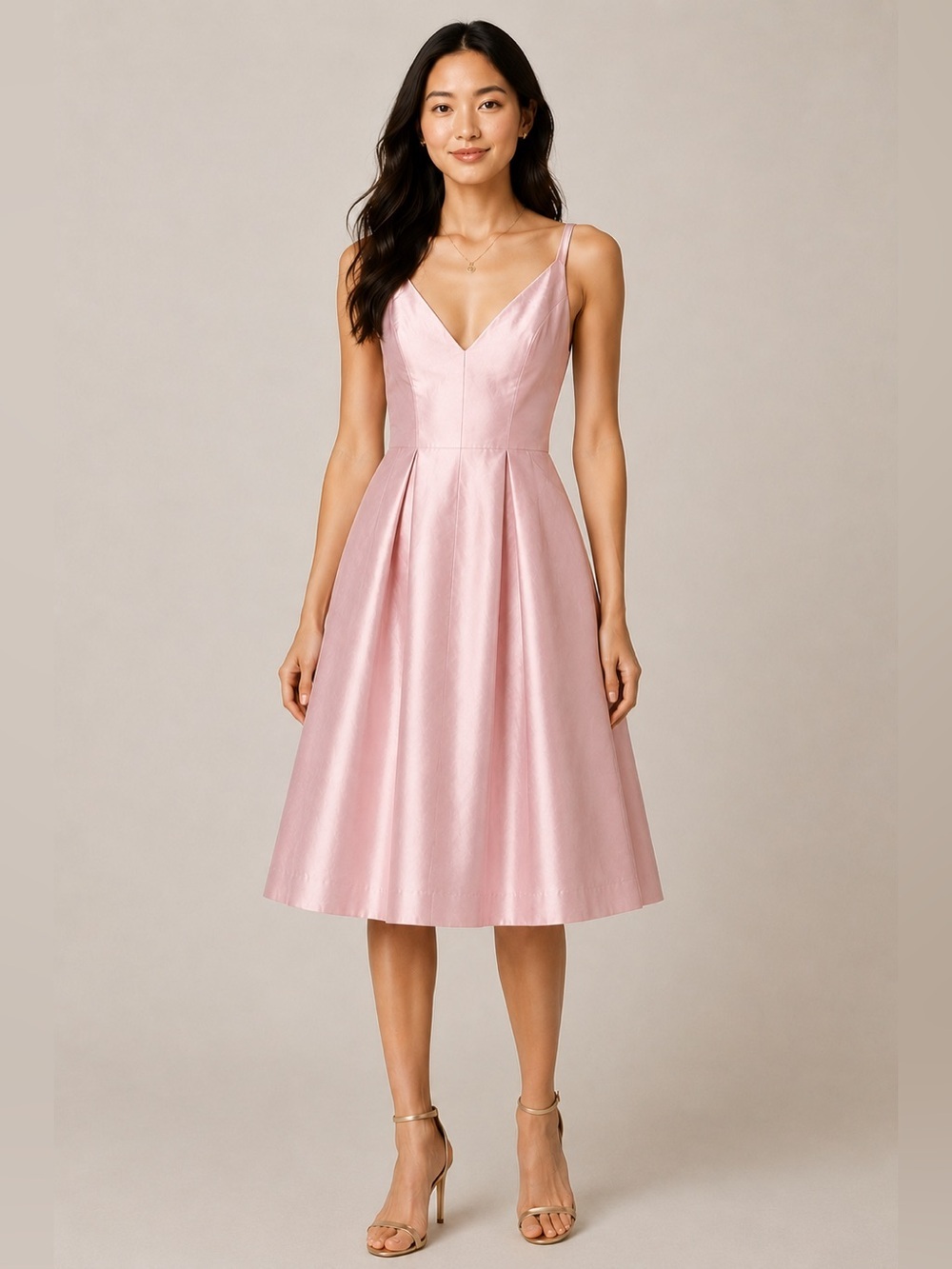 Jenny Yoo Collection Pink Satin A-Line Cocktail Dress Size 0